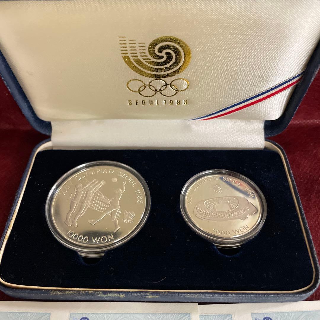K*i様 1988年 ソウル五輪　10,000ウォン・5,000ウォン　銀貨　約