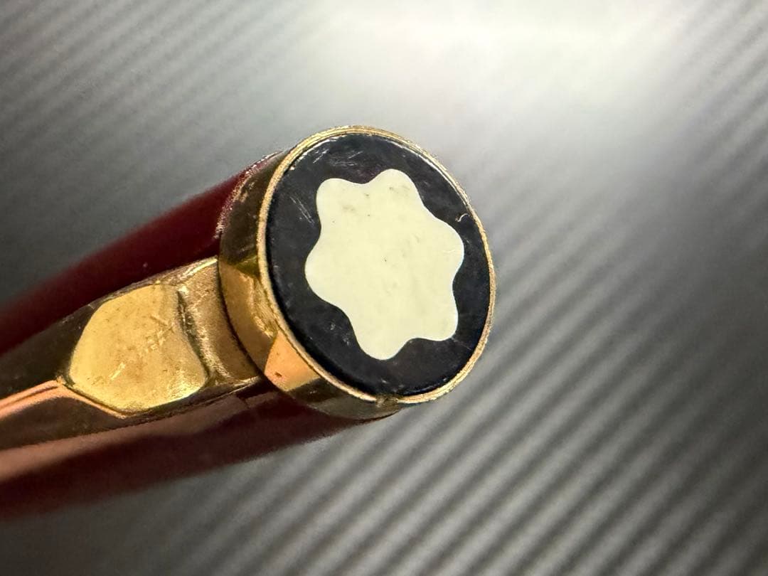 美品 モンブラン No.221 EF 極細字 ボルドー 両用式 万年筆
