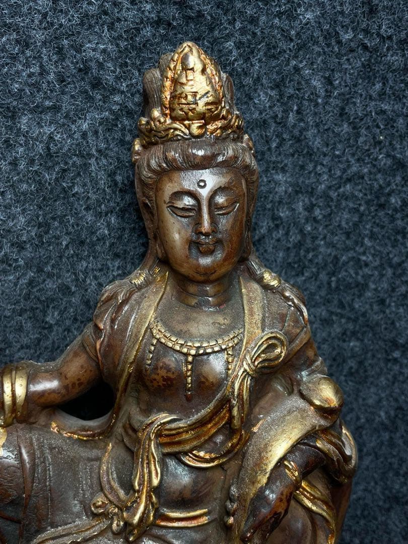 旧蔵　珍品　高古玉 観音仏像彫刻　開運　時代物　アンティーク　文房具　収蔵品