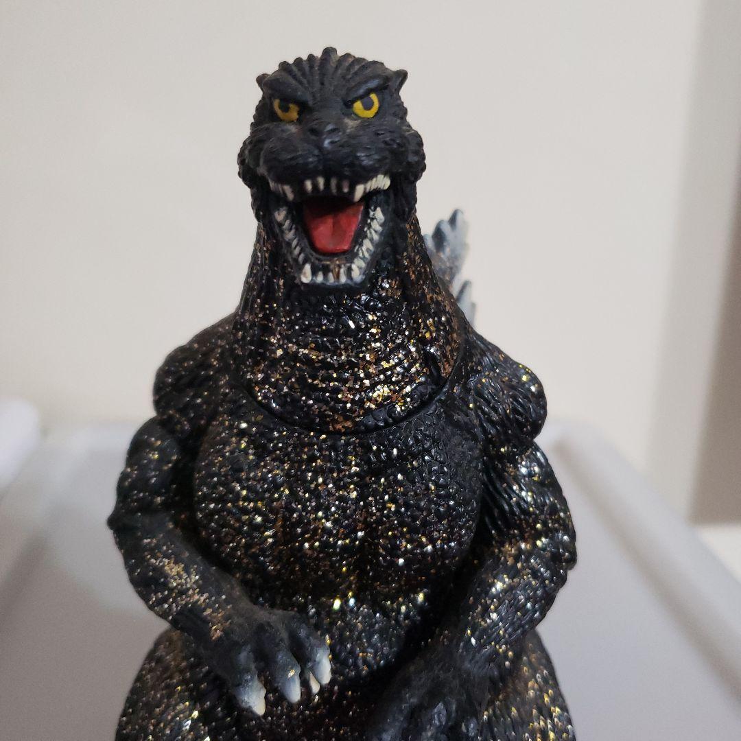 バンダイ　ソフビ　世紀末覇王ゴジラ 黒と金のラメ 約30cm