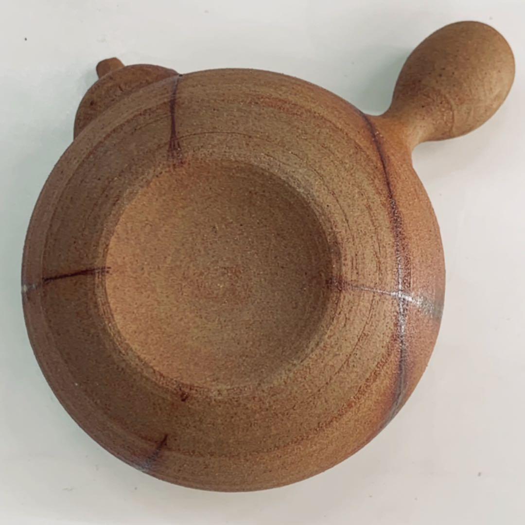 【茶注38    万古焼　急須　緋襷】伊藤富有　共箱