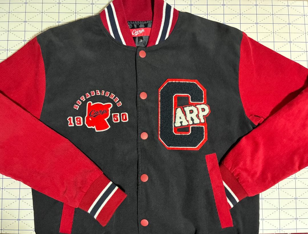 限定 完売 広島東洋カープ コーデュロイ スタジャン 紺色 Sサイズ CARP