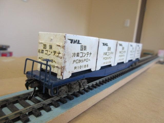 旧型コンテナ車 ５両セット HOゲージ (金属製４プラ製１・エンドウ/カトー製）