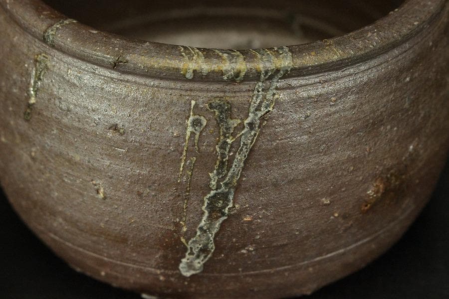 茶道具 備前 建水 共箱 未使用(A561)