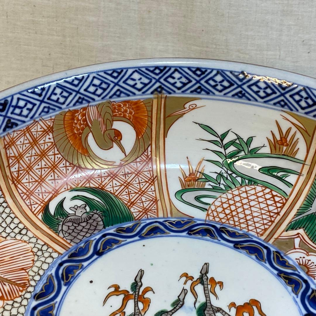 伊万里　古伊万里　大鉢　鉢　麒麟鶴亀文　鳳凰文