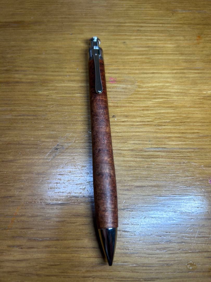 新品未使用　工房楔　花梨　（こぶ杢）　シャープペンシル 固定式口金付き