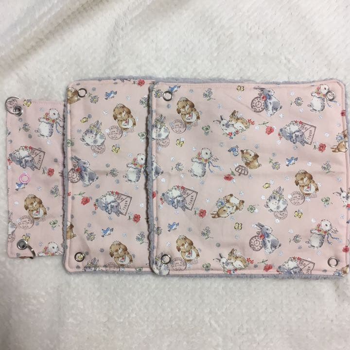 モモンガハウス(うさぎの郵便・ラメ) ボアグレー  1850円