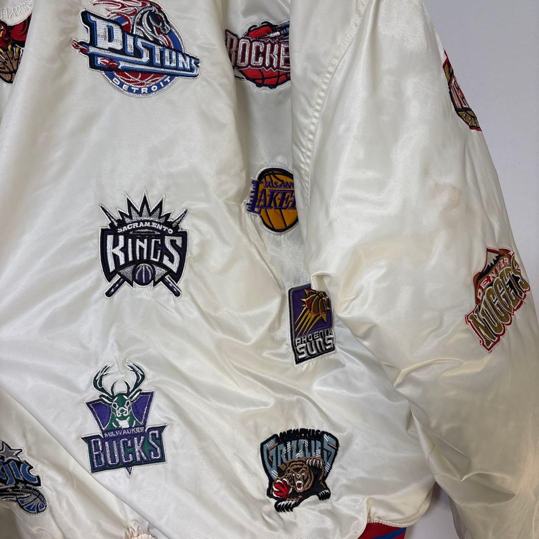 90s NBA 全チームロゴ オールチーム 中綿ジャケット スタジャン