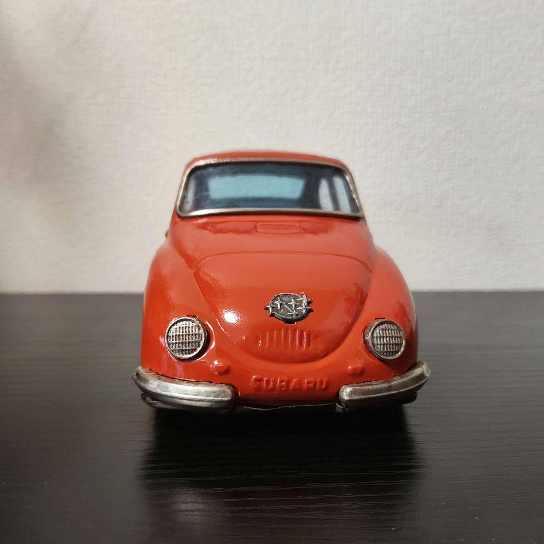 BANDAI　バンダイ　スバル360　右ハンドル　ブリキ　赤色
