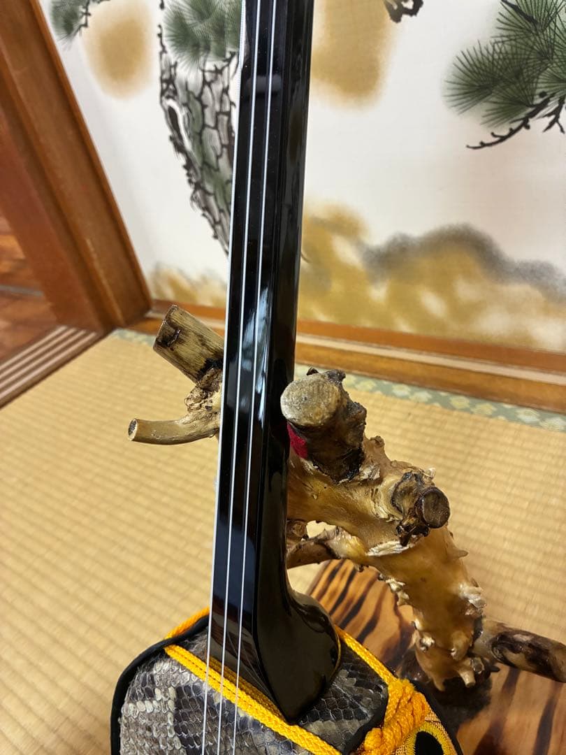 沖縄三線！貴重！知念大工型！本張り【一枚張り】