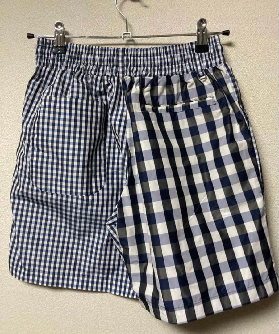 定価¥10,490＊antiqua STCH＊チェック柄ハーフパンツ ネイビー