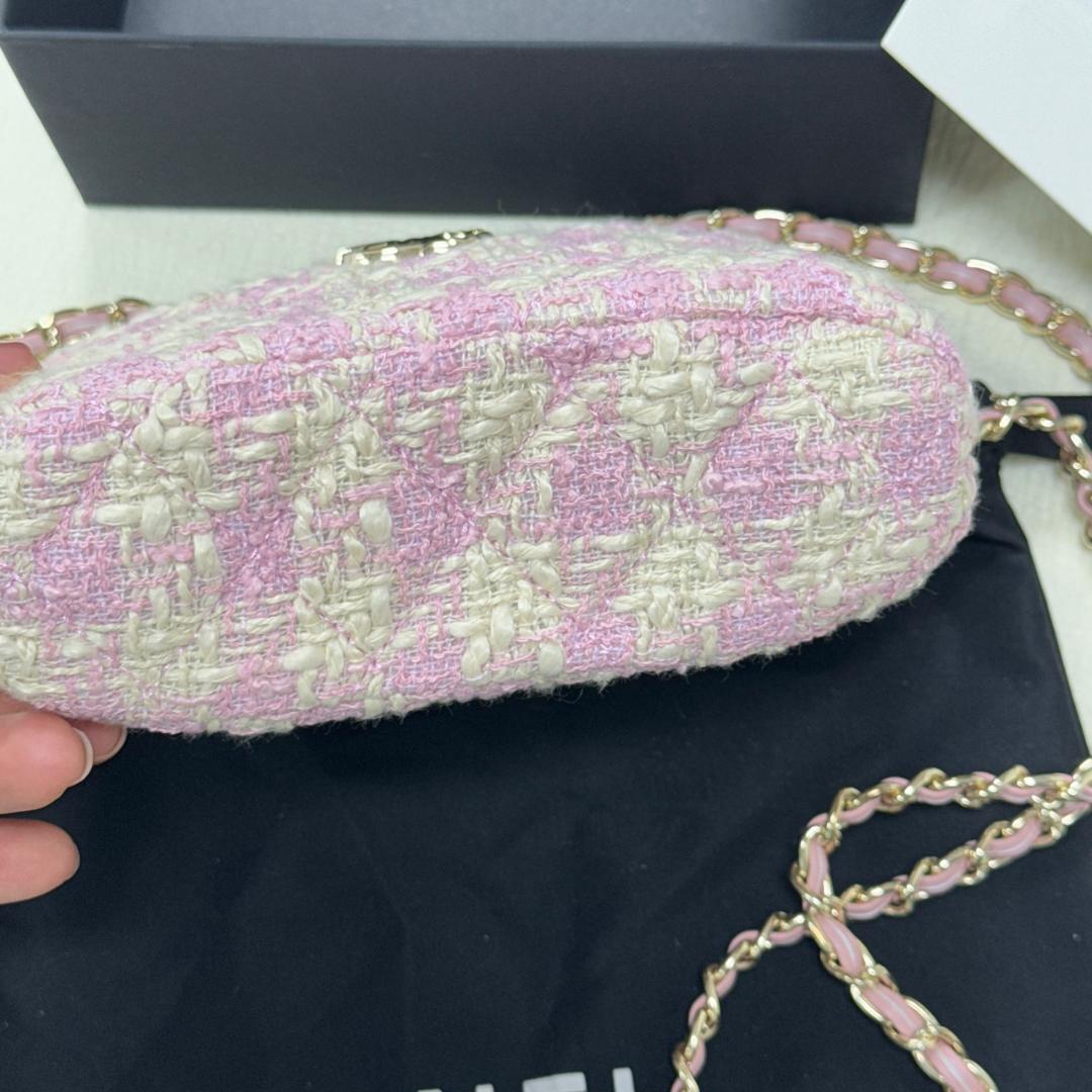 限定版✨非売品ピンク ツイード ショルダーバッグ