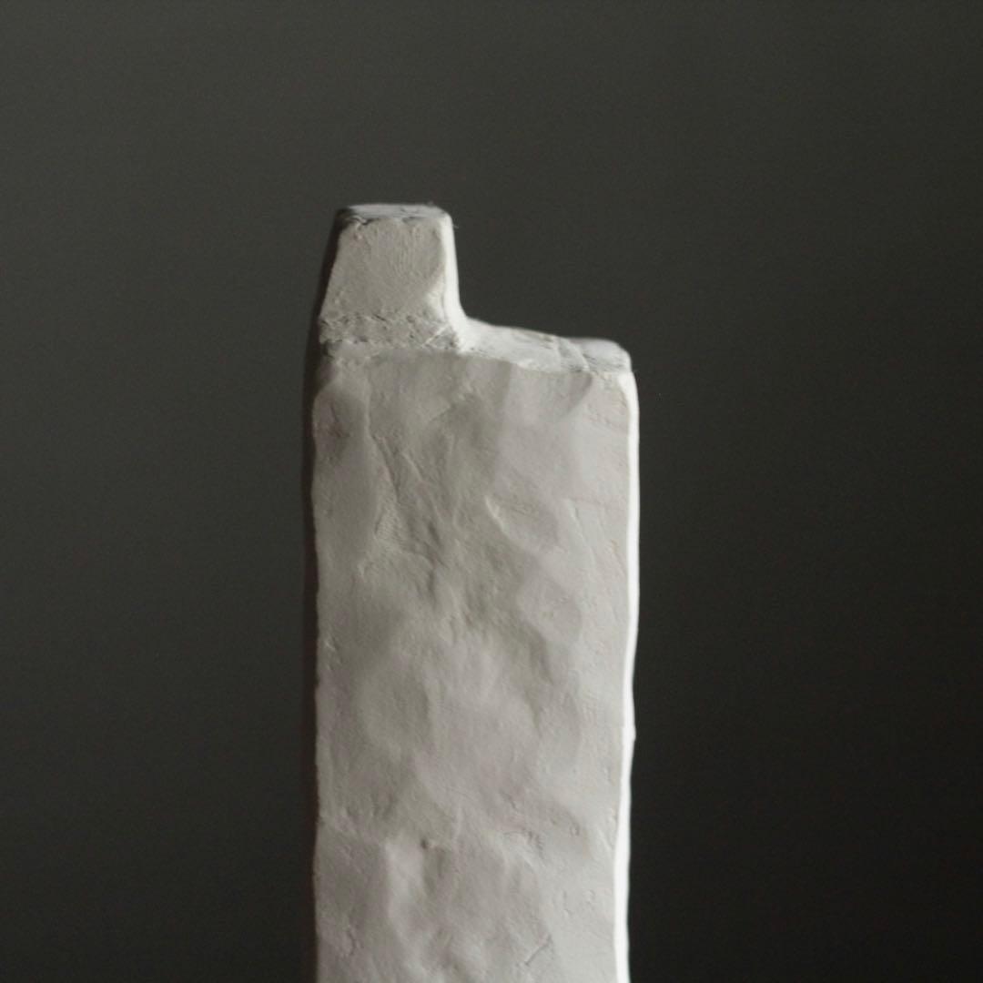 石塑粘土 立体作品 「高い塔の家」 No.3 オブジェ 現代美術