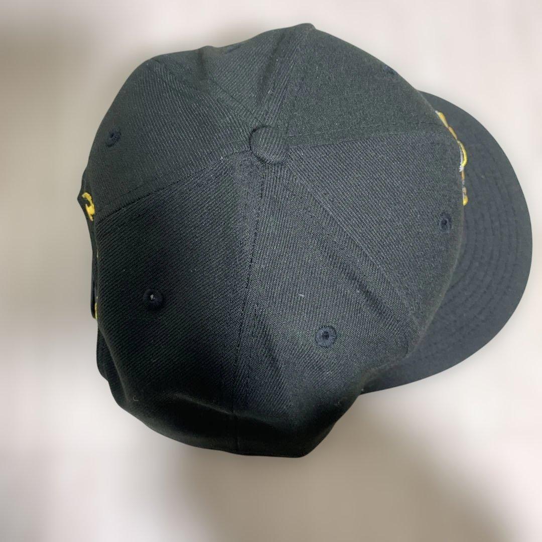 New Era ニューエラ 虎刺繍キャップ 虎文字 黒 阪神タイガース