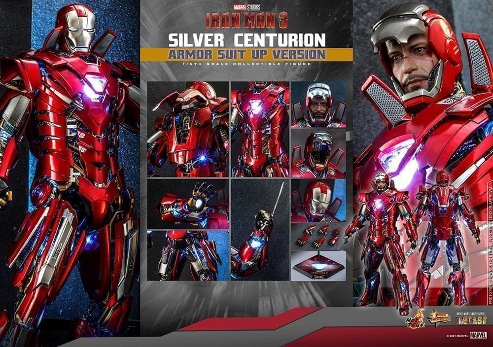 新品 ホットトイズ アイアンマン シルバーセンチュリオン アーマースーツアップ版