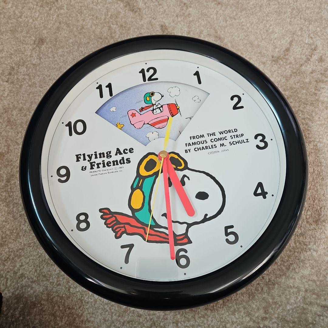 超激レア レトロ ヴィンテージ スヌーピー フライング・エース からくり掛時計