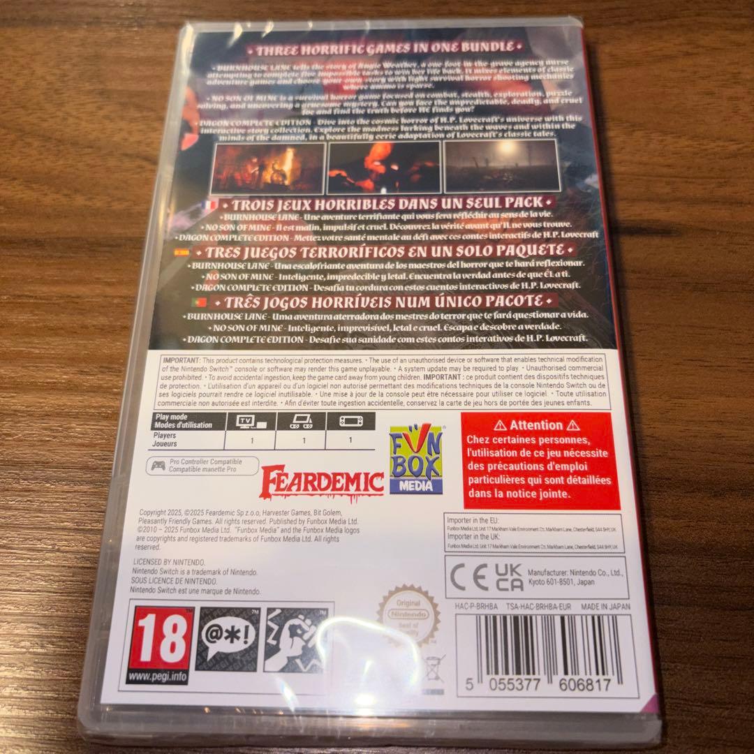 Nintendo Switch Feardemic Horror Bundle switch