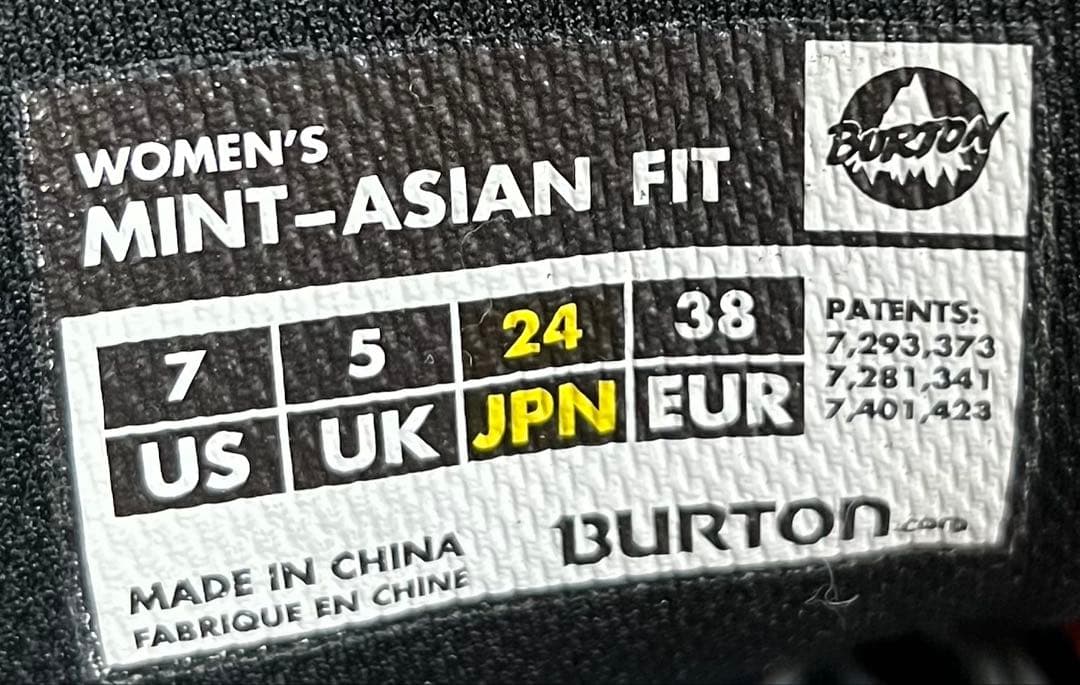 【即日発送】BURTON スノボブーツMINT-ASIAN FIT 24.0cm
