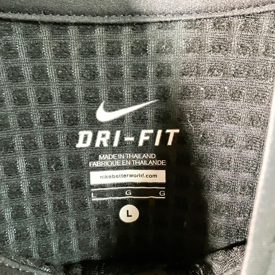 NIKE　ウィンドブレーカー　長袖　ブラック　ジップアップ　ロゴ　DRI-FIT