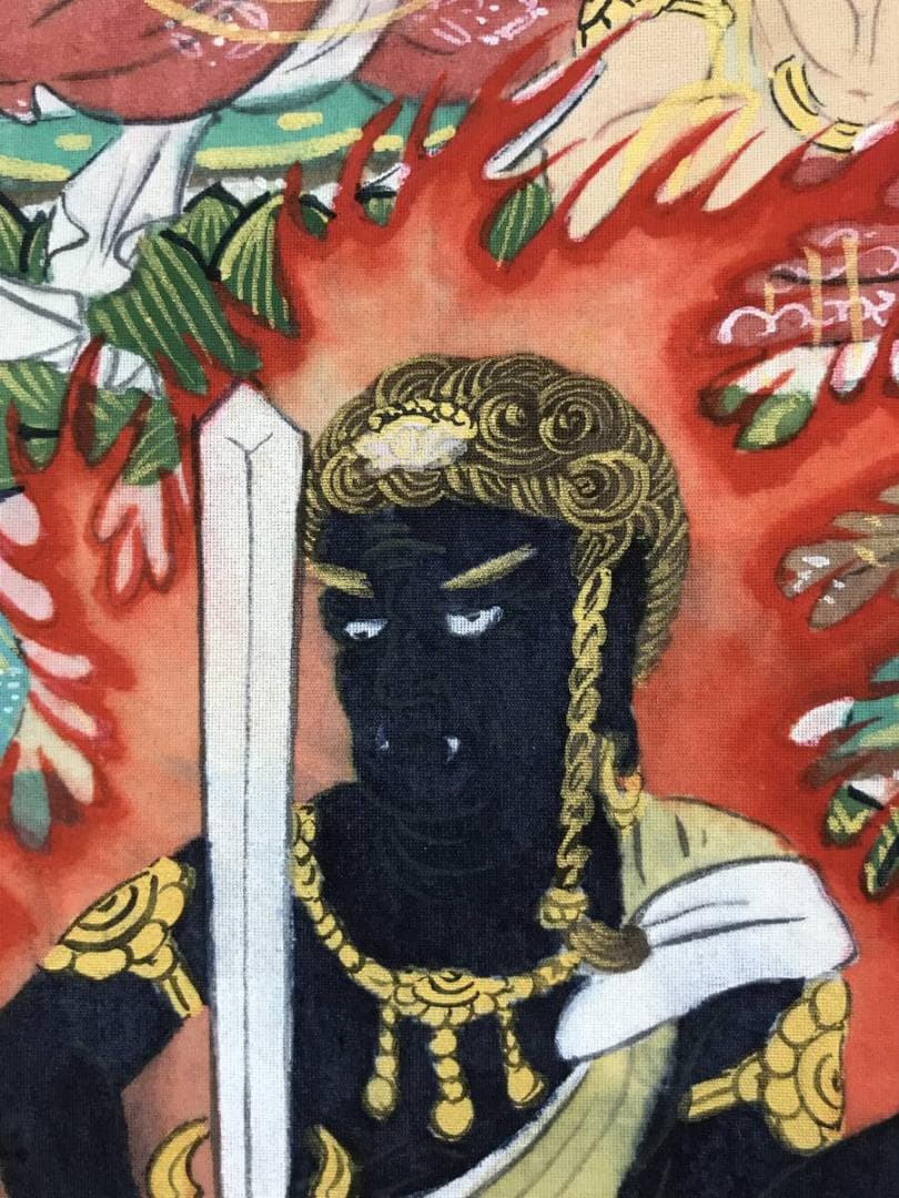 弘法大師/十三佛図/仏掛軸/極彩色/肉筆/掛軸/名家伝来AH-571