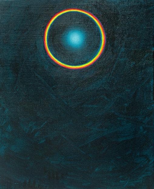 油絵 菅家令子 絵 絵画インテリア額付(黒) F3-GB62023 風景祈り希望