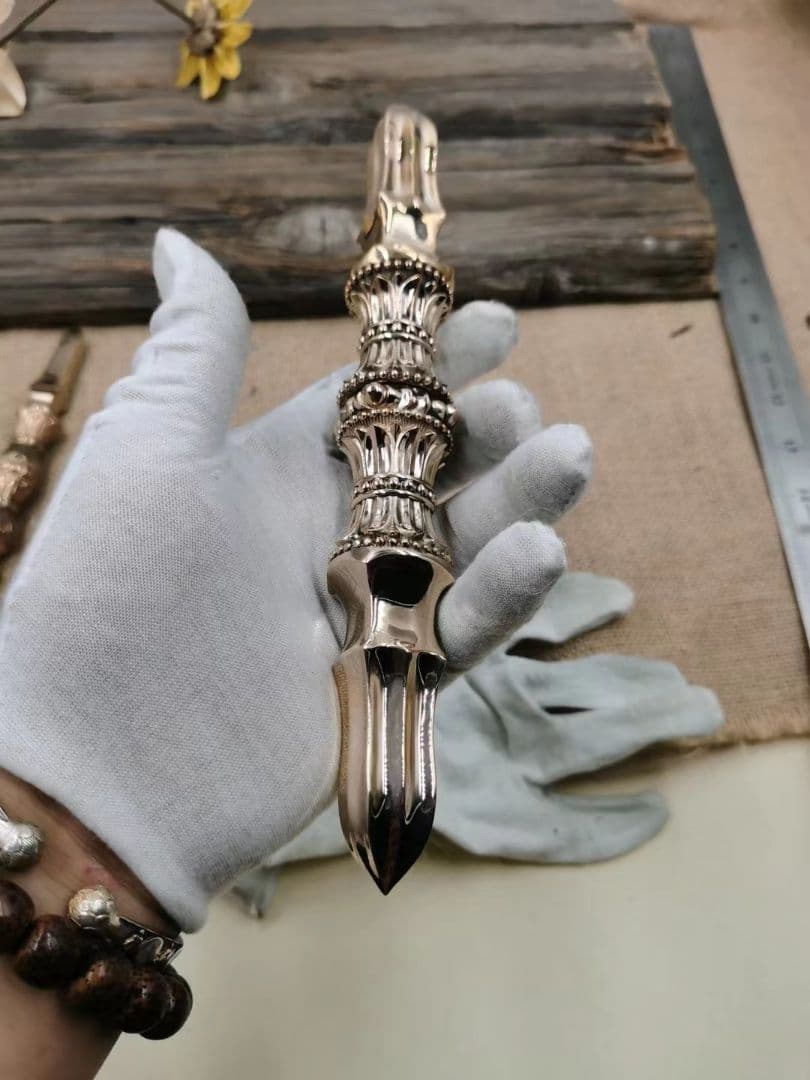 【修縁堂】密教法具 真言宗 不動明王内蔵版 四大明王杵 独鈷杵vajra22CM