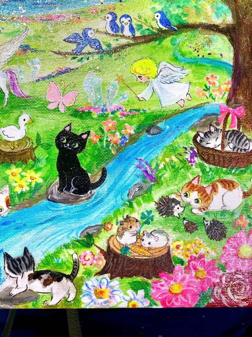 黒猫ミー絵画２点