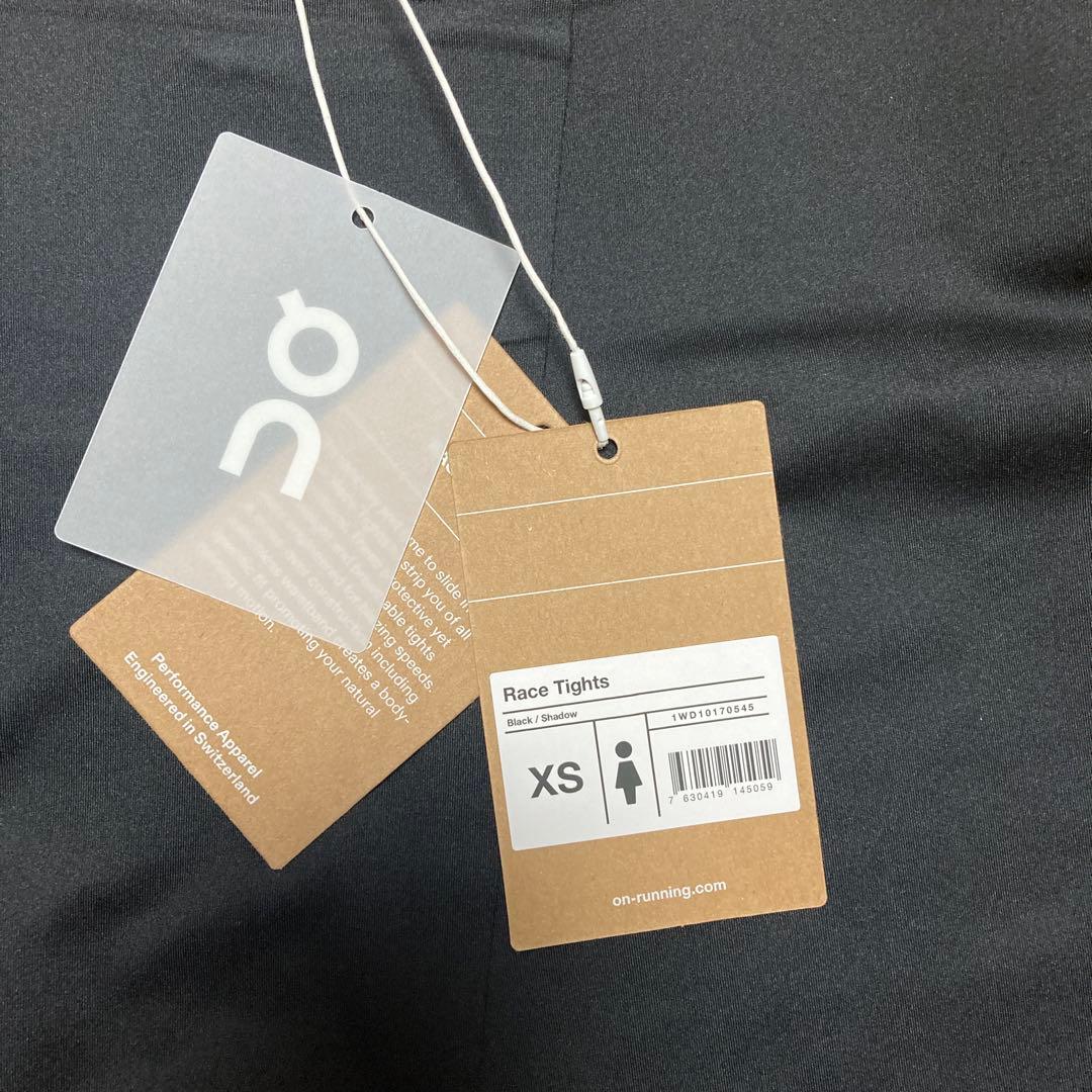ON Race Tights XS ブラックオン ランニング レースタイツ