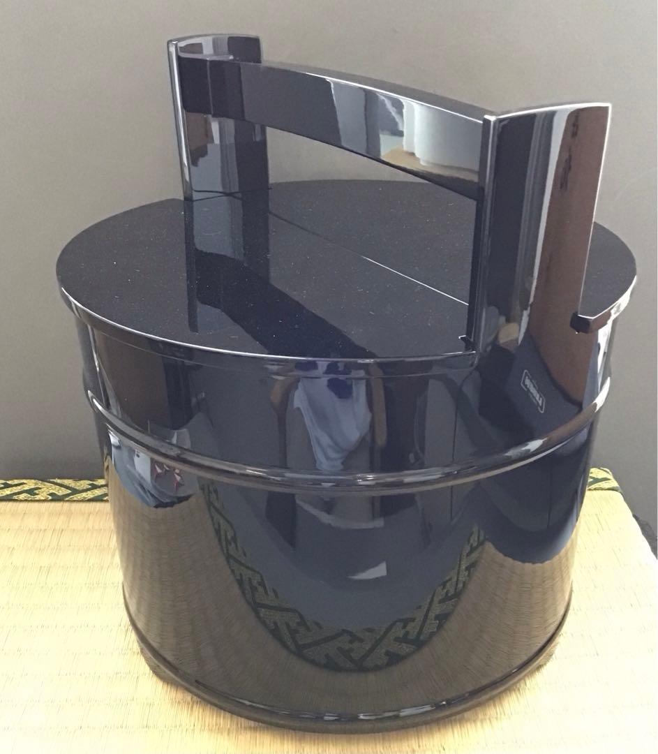 茶道具　手桶　真手桶　輪島塗　塗師　茶平一斎作　栞　共箱　S208TO