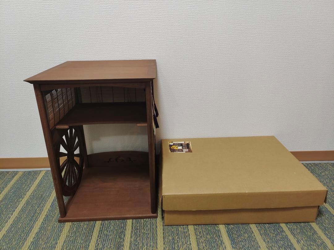 淡々斎好写 小川一徳作 御幸棚 煎茶道具 茶棚 茶事 棚物 紙箱 未使用品