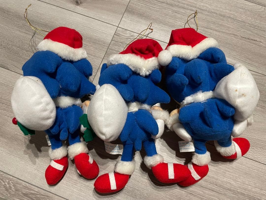 【非売品】セガ　ソニック・ザ・ヘッジホッグ　サンタ3体セット