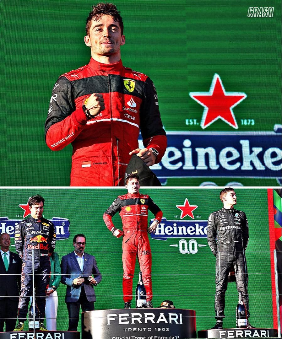 F1 2022 オーストラリアGP トップ3ドライバー直筆サイン入り ボトル