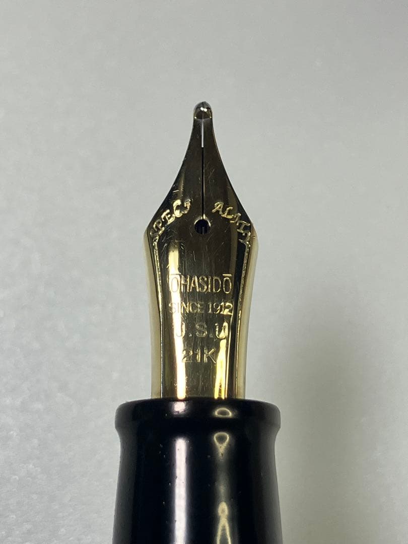 大橋堂　OHASIDO　乾漆塗仕上げ　赤富士　大型　B-nib　万年筆