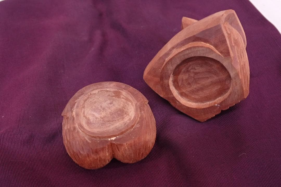 一麿作 白檀香合 干支 共箱 丑（うし）申（さる）酉（とり）天香堂 全3点