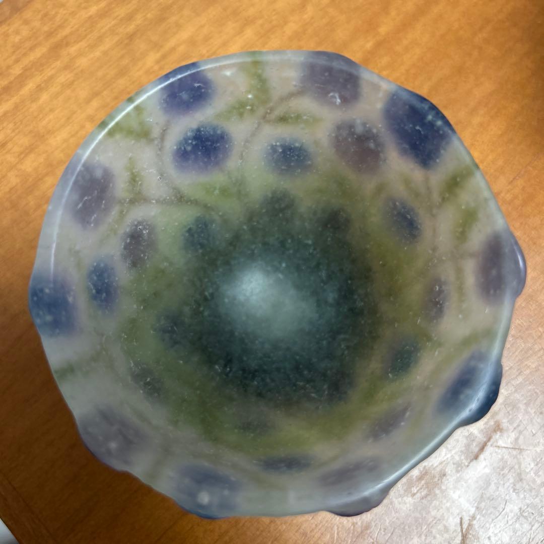 最終お値下　飯塚亜裕子さん　花の蓋物　パートドヴェール　貴重