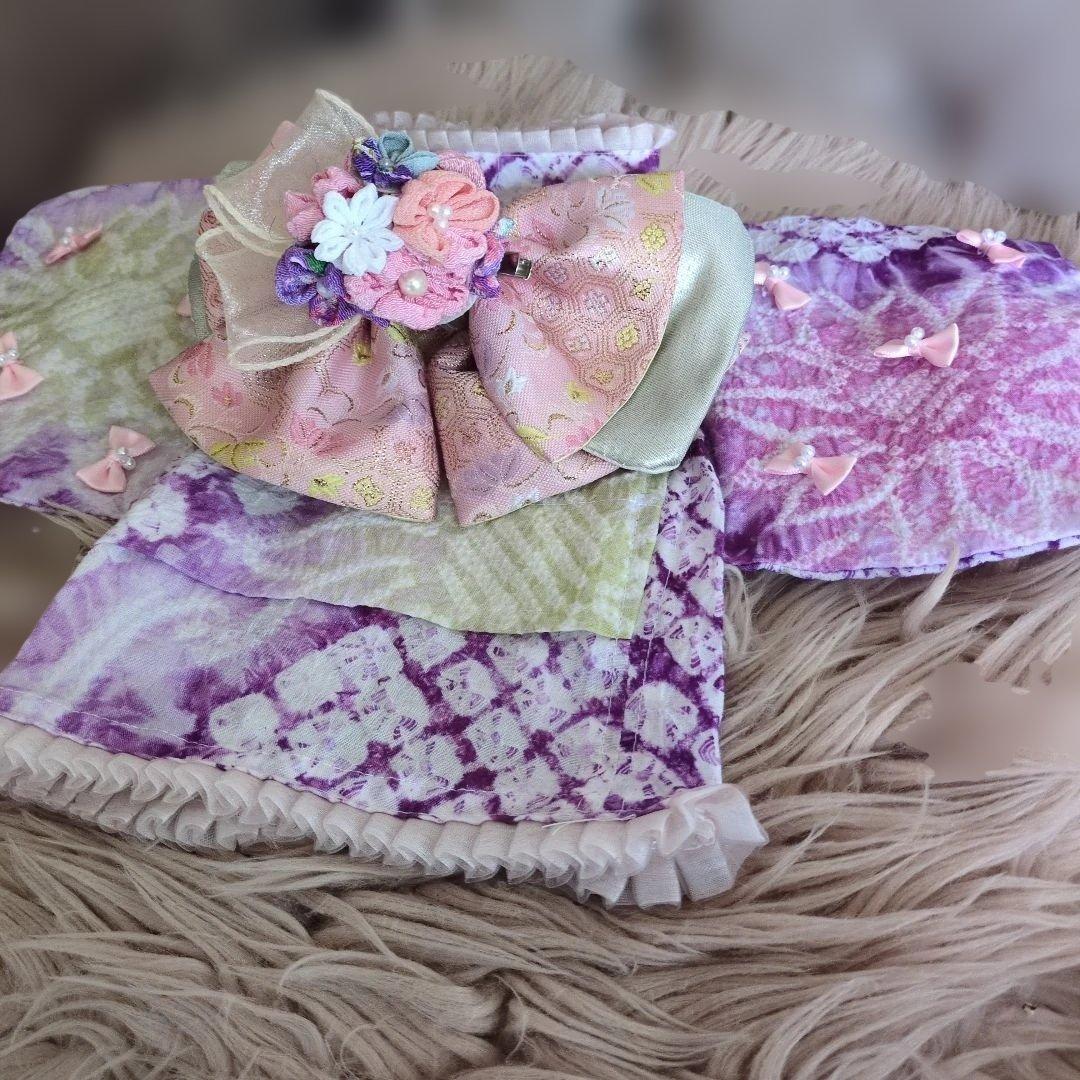 最終お値下げ♥️petittiara有松絞り浴衣、兵児帯2S新品