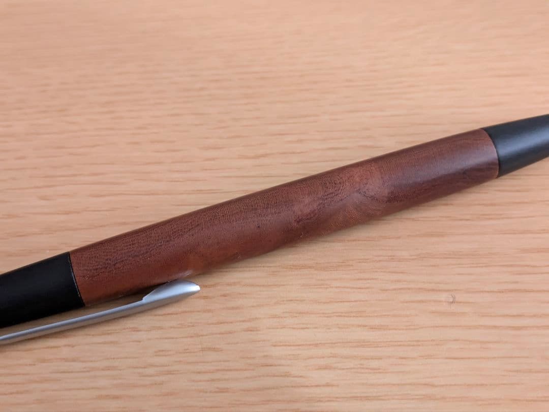 野原工芸 欅 ボールペン 旧型 スリム つや消しシルバー