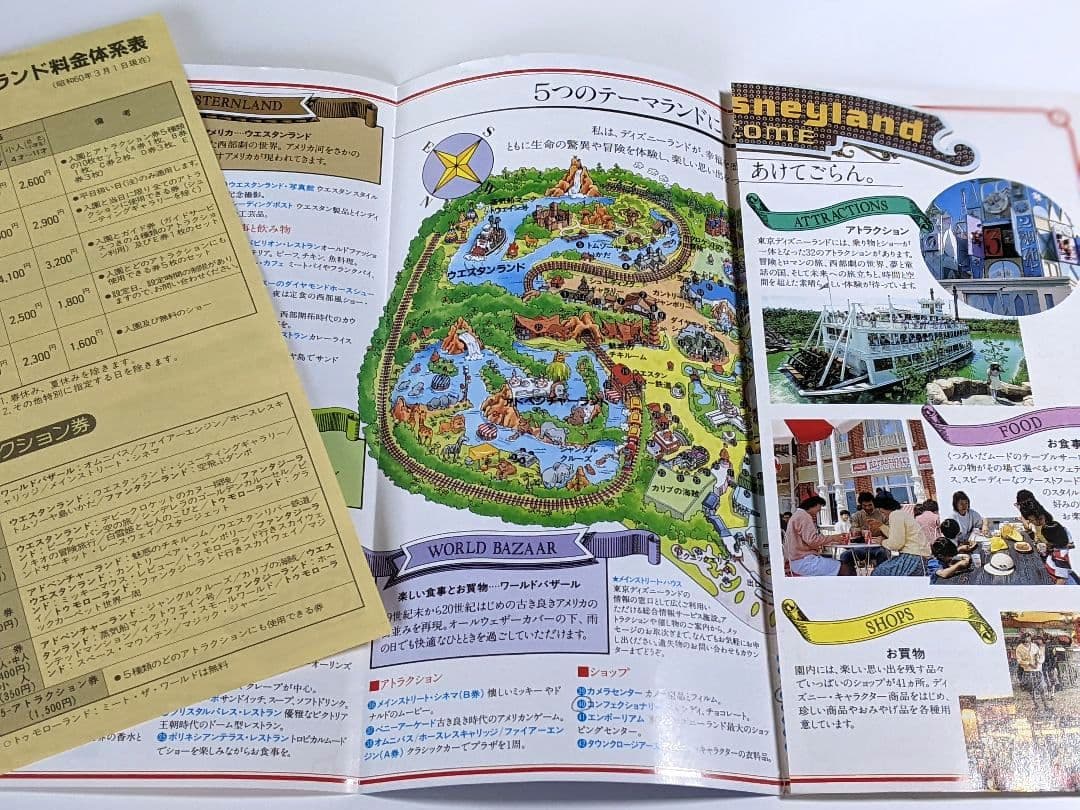 ディズニーランド 1985年 X`masイブの使用済みチケット&パンフレット