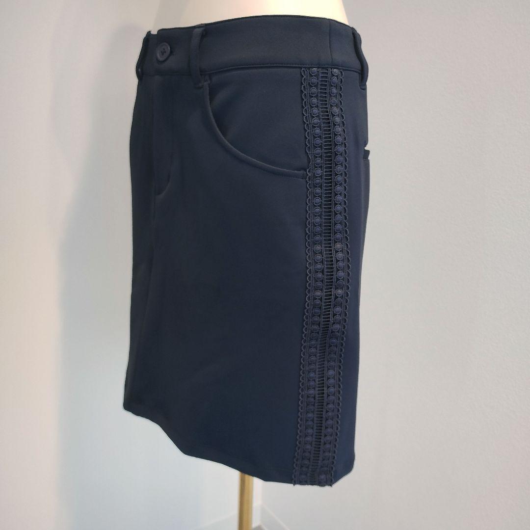 BEAMS GOLFネイビー サイドレース スカートＳサイズ