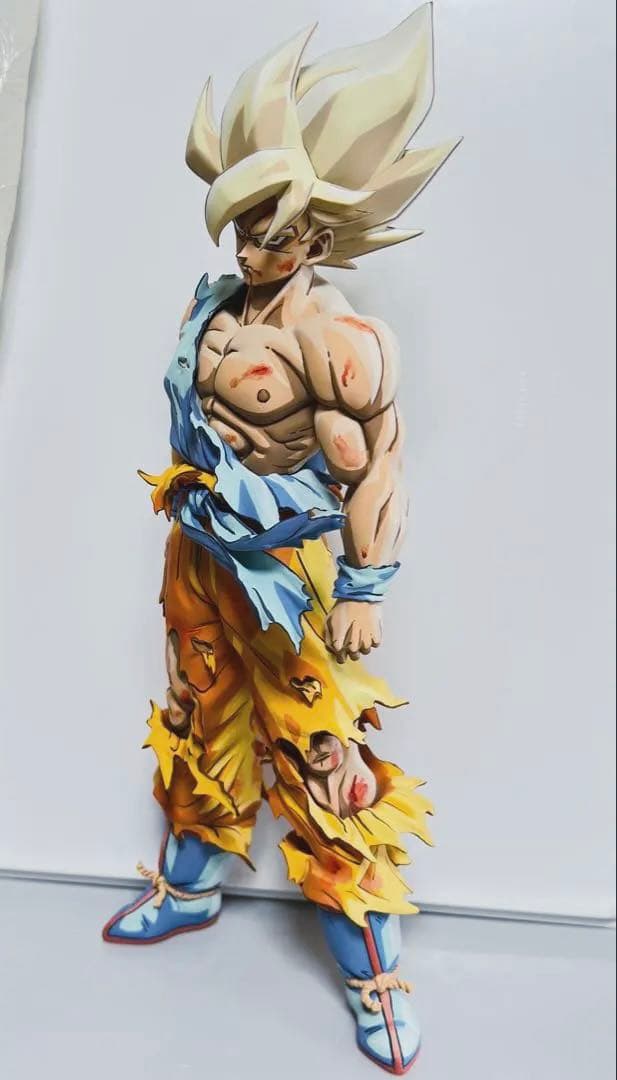 ドラゴンボールフィギュア 伝説の超サイヤ人 孫悟空 リペイント 二次元彩色 2D