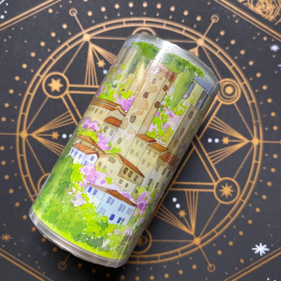 【9494】海外　5m巻　PETカッティングマスキングテープ　建物　装飾背景系