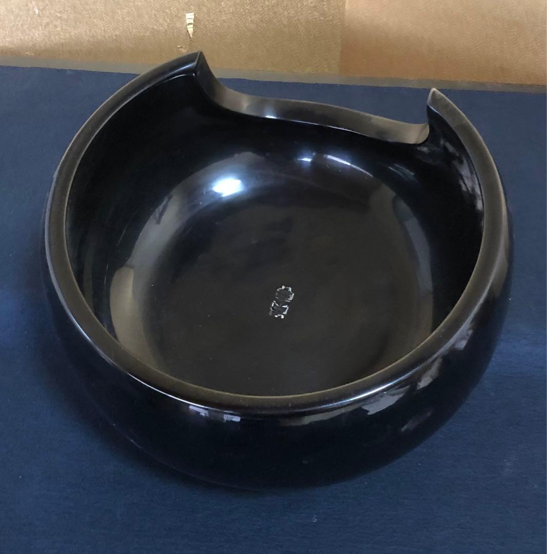 《R》茶道具 黒真塗 土風炉 崇雲 底瓦 元箱　260126く1