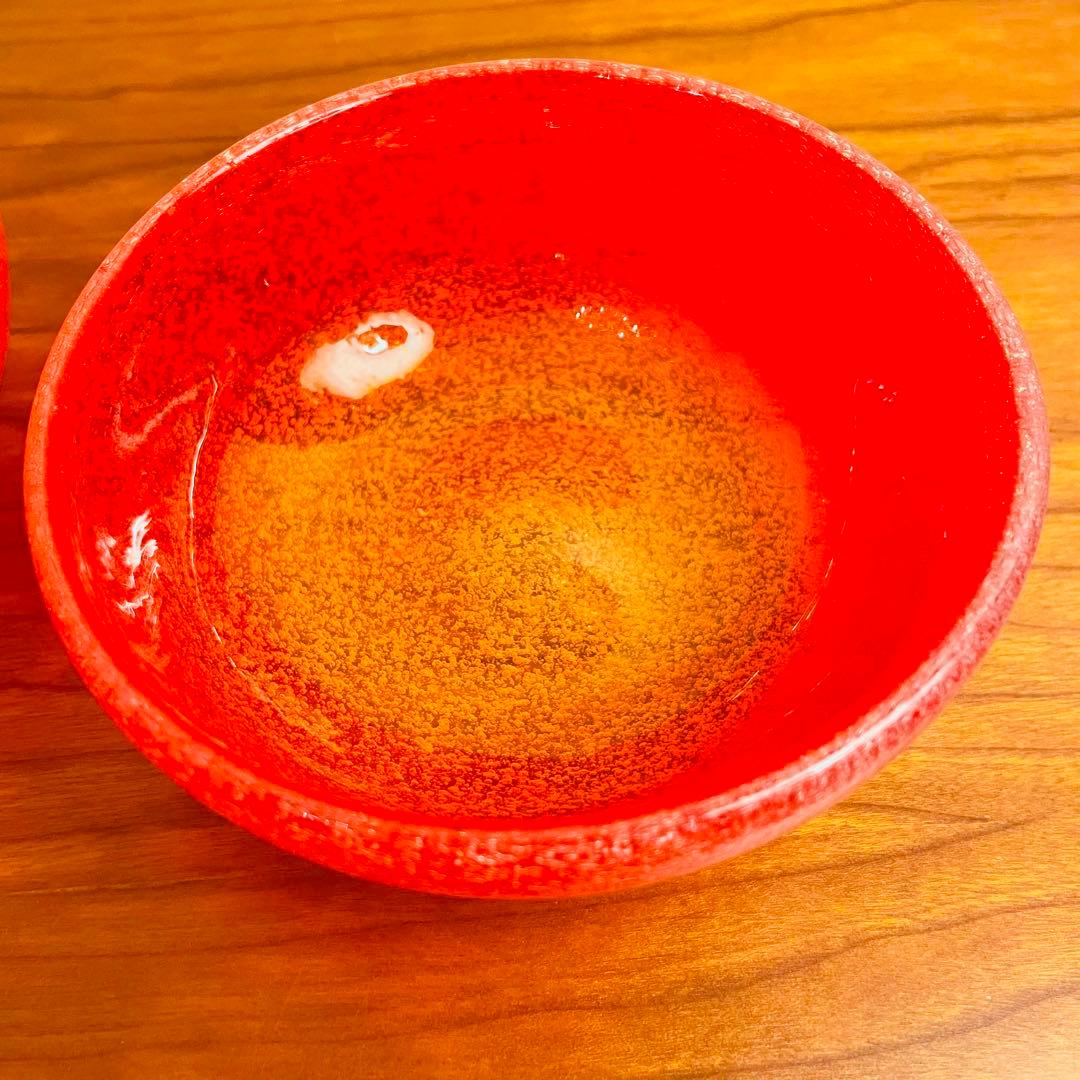 ✨新品未使用✨硝子工芸品 琉球ビードロ硝子 ボウル皿 ペアセット