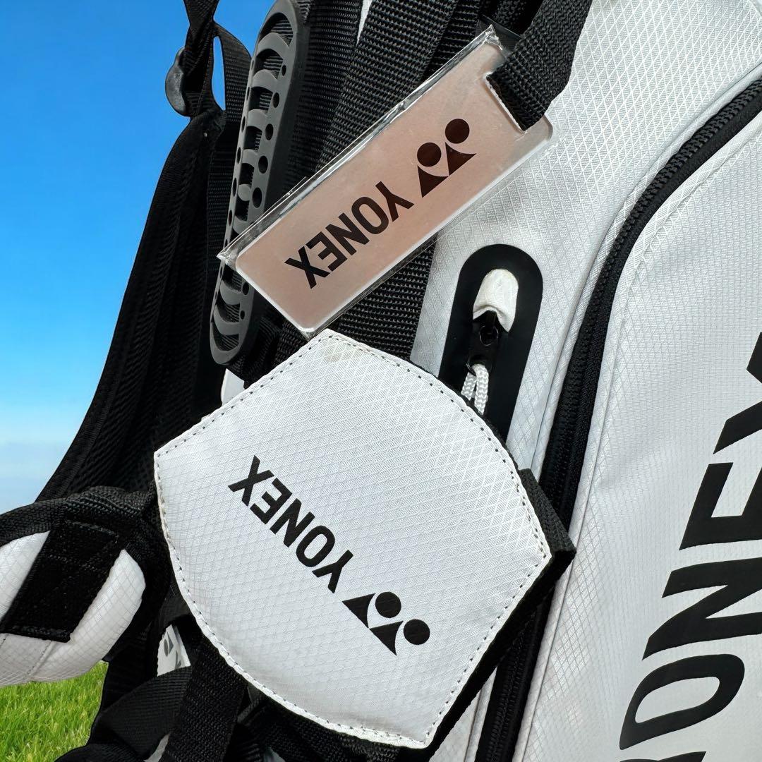 YONEX 9.5型 ゴルフスタンドバッグ ホワイト ネームプレート未使用品