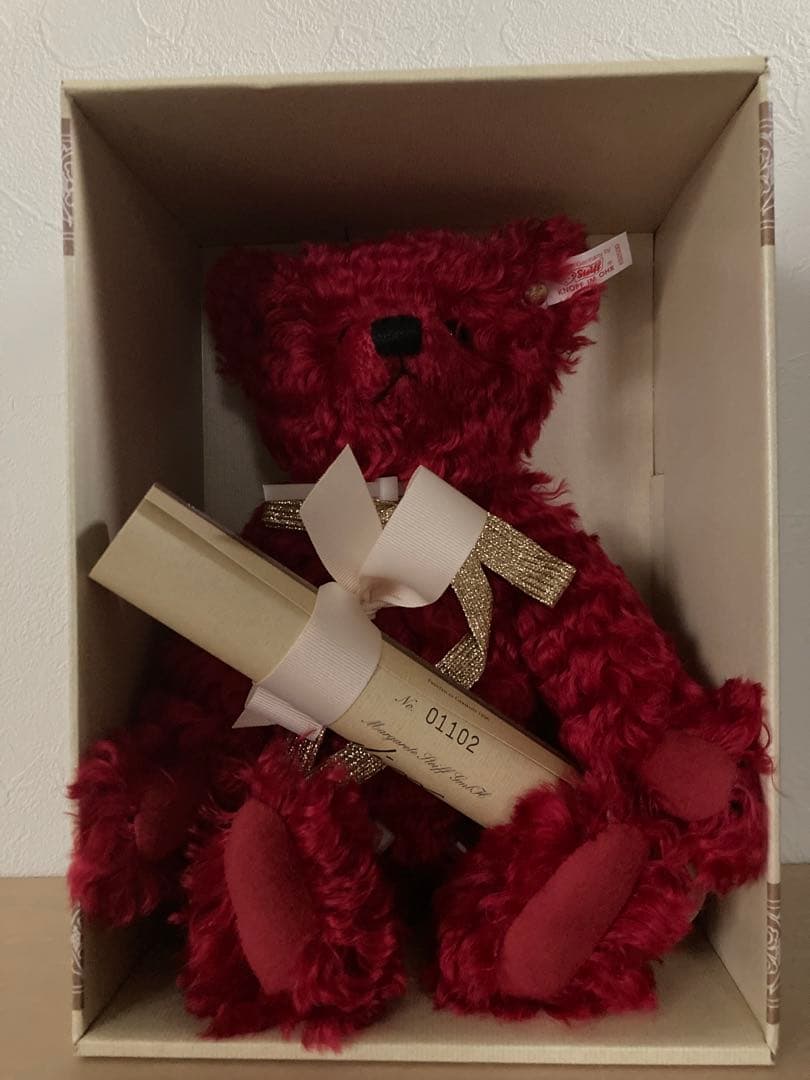 ぬいぐるみ HONG-KONG BEAR ROMANTIC CHERRY RED28