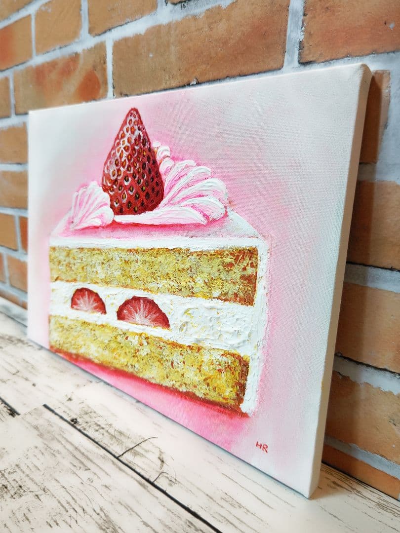 油絵 絵画 【ショートケーキ】