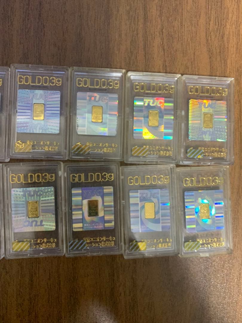 TUC製 GOLD039 特殊景品金パチンコ・パチスロ用チップ 10枚セット