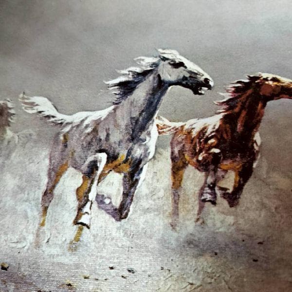 世界の名画 オーガスト・アルボー 広野の群馬 複製画 額装 アート 印刷