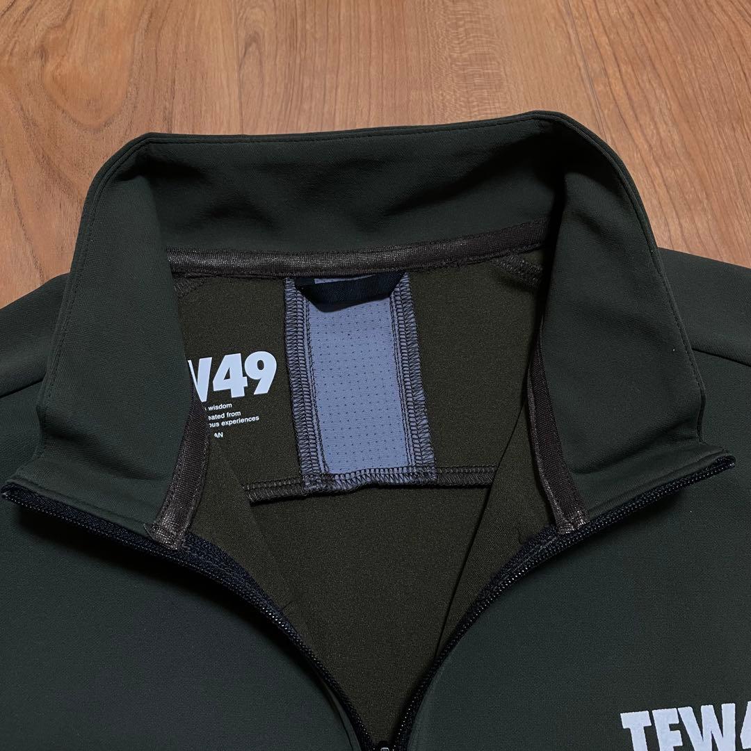 TFW49 ハーフジップ　モックネック　L ゴルフ　カーキ　Tシャツ