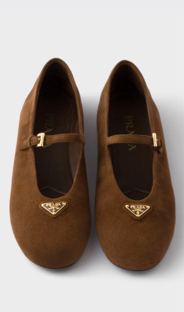 PRADA プラダ　スエード バレリーナ　メリージェーン　新品　37